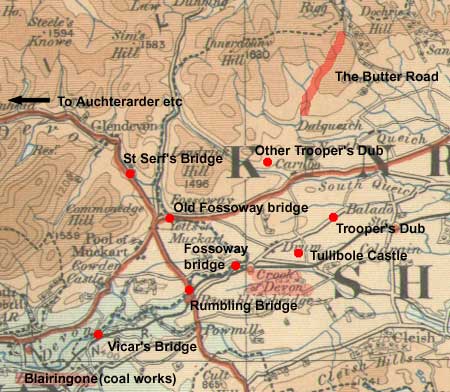 Map of Fossoway and Tullibole