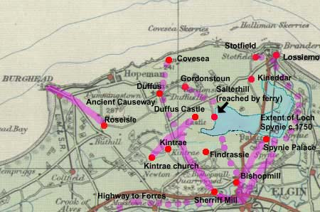 Map of Spynie parish