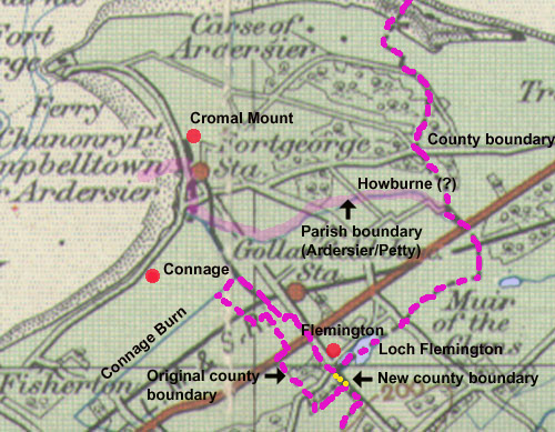 Ardersier - based on 1923 quarter-inch  OS map - with thanks