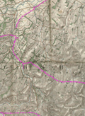 Old OS map with roads superimposed