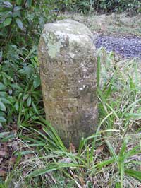 One of a collection of milestones at Montgreenan - click for larger image 